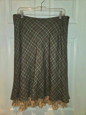 Green Plaid Skirt